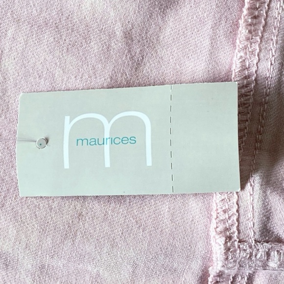 NWT Maurices Light Pink Belted Denim Trench Jacket Size 2X - Picture 5 of 13